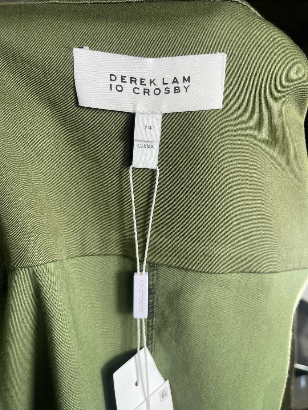 Derek Lam 10 Crosby Gwen Field Jacket Green Womens Size 14 - Picture 9 of 12